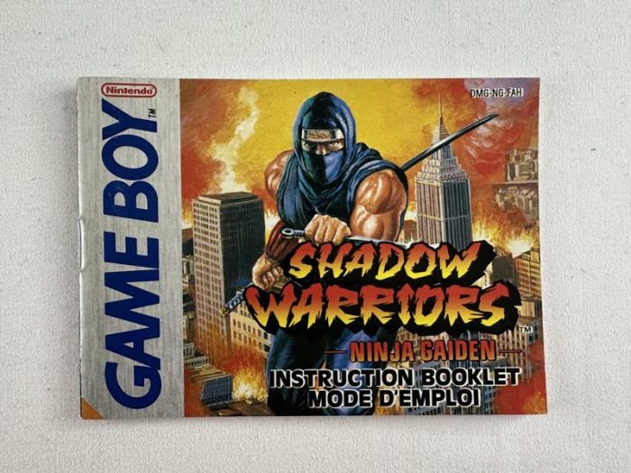 Shadow Warriors - Ninja Gaiden - Handleiding Nintendo Gameboy