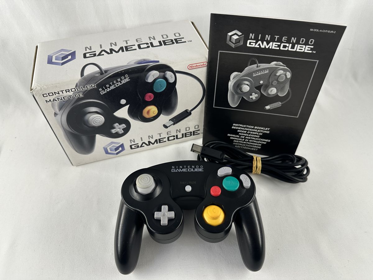 Nintendo Gamecube Controller Zwart Compleet (CIB) DOL-003 - origineel & nette staat - Afbeelding 2