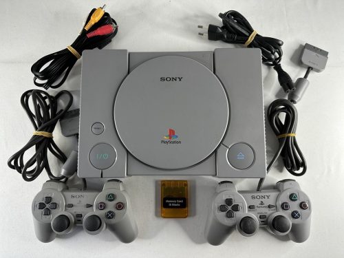 Playstation 1 Console + 2 controllers & kabels - PS1 - SCPH-9002