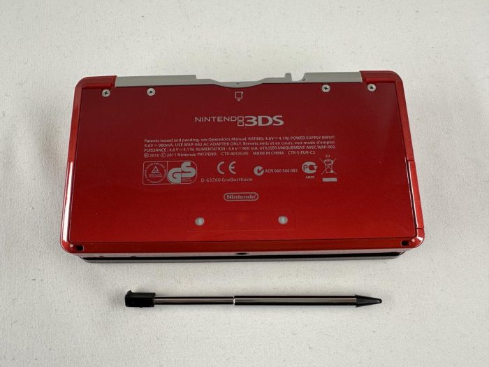 Nintendo 3DS Rood & Zwart metallic + oplader & case - Afbeelding 9