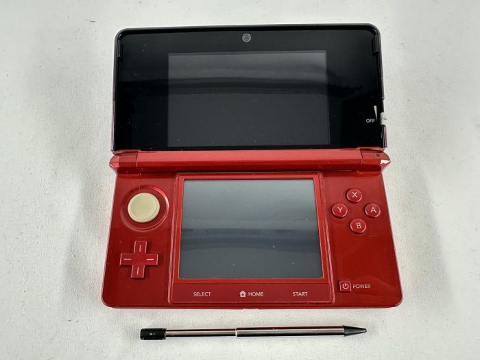 Nintendo 3DS Rood & Zwart metallic + oplader & case - Afbeelding 10