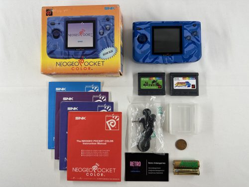 Neo Geo Pocket Color Ocean Blue Compleet in doos + 2 games