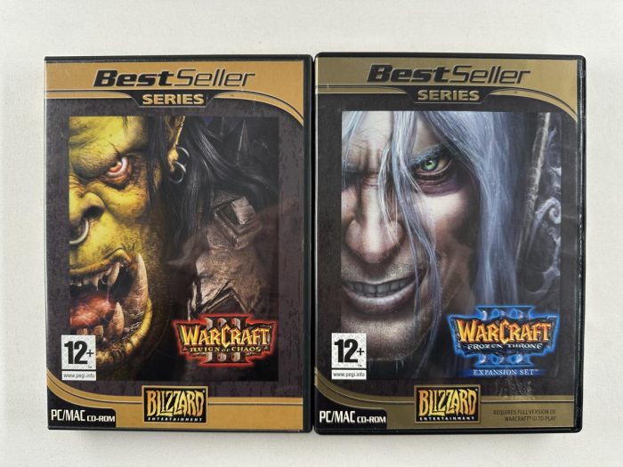 Warcraft III Reign of Chaos + Fronze Throne expansion set PC Game