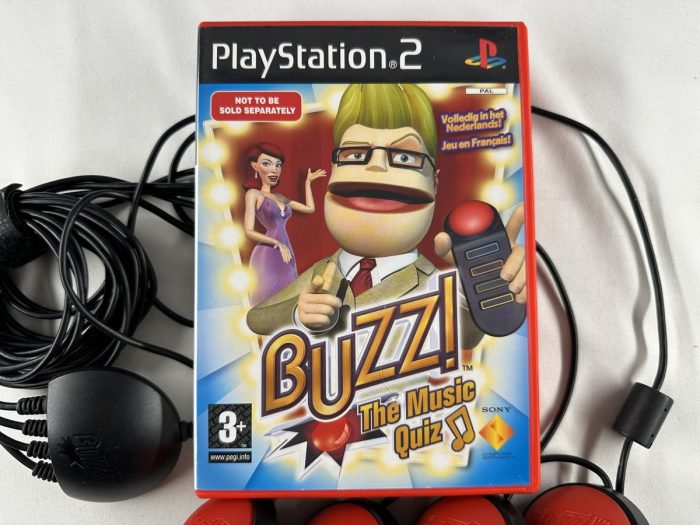 Buzzers + Buzz The Music Quiz Playstation 2 - PS2 - Afbeelding 2