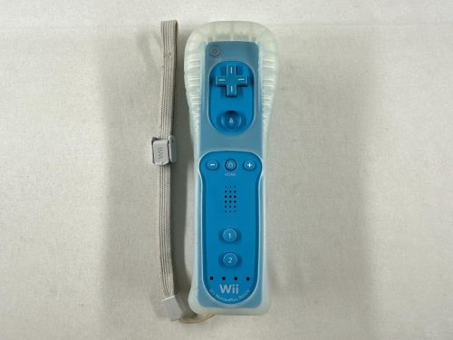 Nintendo Wii Motion Plus Blauwe controller + hoes & polsbandje