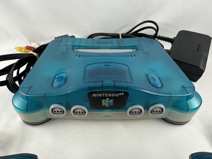 Nintendo 64 Console Clear blue + 2 Controllers - N64 - Afbeelding 2