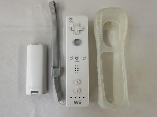 Wii Remote / Controller wit + beschermhoes, polsbandje, batterijklepje - Nintendo Wii