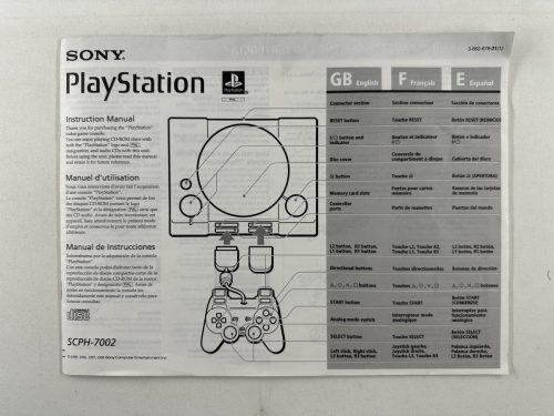 Playstation 1 Instruction Manual SCPH-7002 - A4 formaat handleiding - PS1