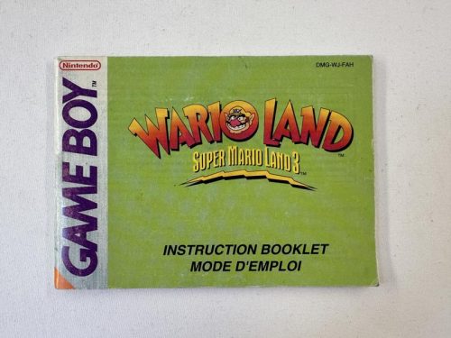 Super Mario Land 3 Wario Land handleiding FAH Nintendo Gameboy