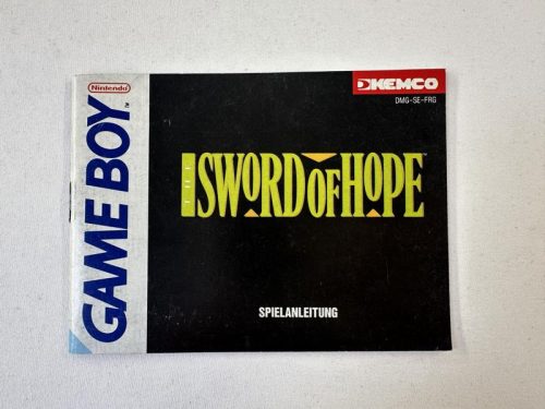 The Sword of Hope Handleiding Duits Nintendo Gameboy