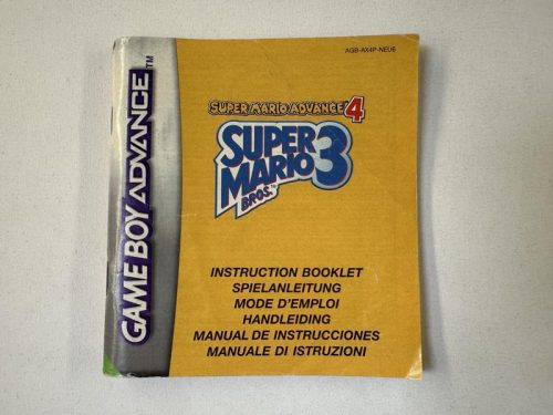 Super Mario Advance 4 - Super Mario Bros 3 Handleiding Nintendo Gameboy Advance - GBA