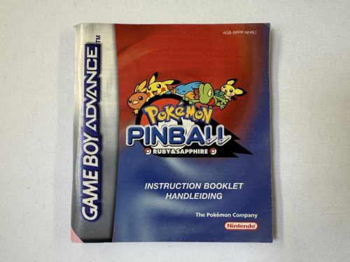Pokemon Pinball Ruby & Sapphire Handleiding Nintendo Gameboy Advance - GBA