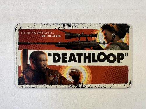 Deathloop metal plate bordje