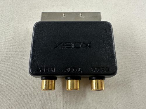 Xbox original scart plug zwart - origineel