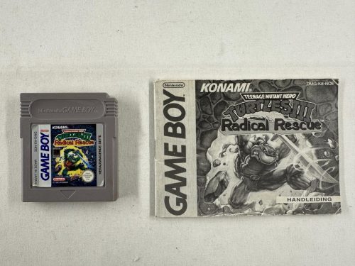 Turtles III Radical Rescue + handleiding Nintendo Gameboy
