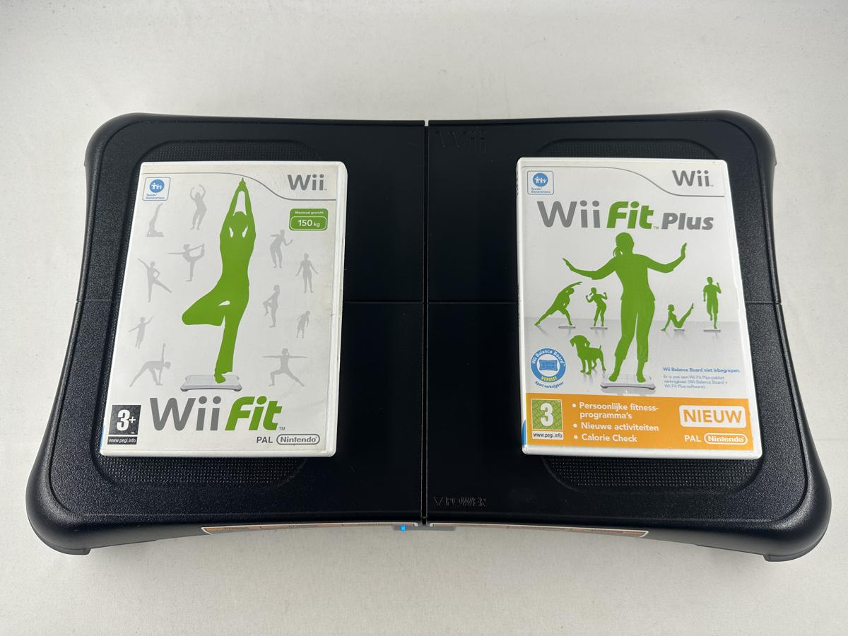 Wii Balance Board Zwart + Wii Fit & Wii Fit Plus Nintendo Wii