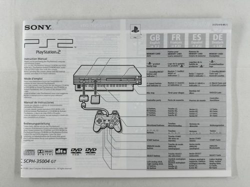 Playstation 2 Instruction Manual Handleiding SCPH-35004 GT - PS2