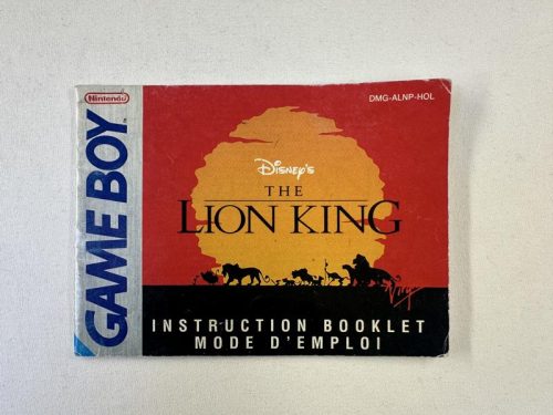 The Lion King Handleiding Nintendo Gameboy