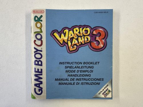 Wario Land 3 Handleiding Nintendo Gameboy Color