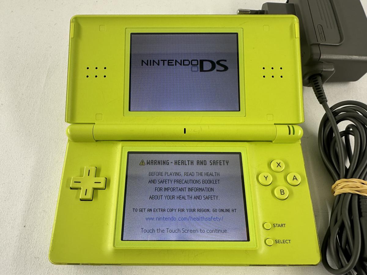 Nintendo DS Lite Lime Groen handheld spelcomputer + oplader - Afbeelding 2