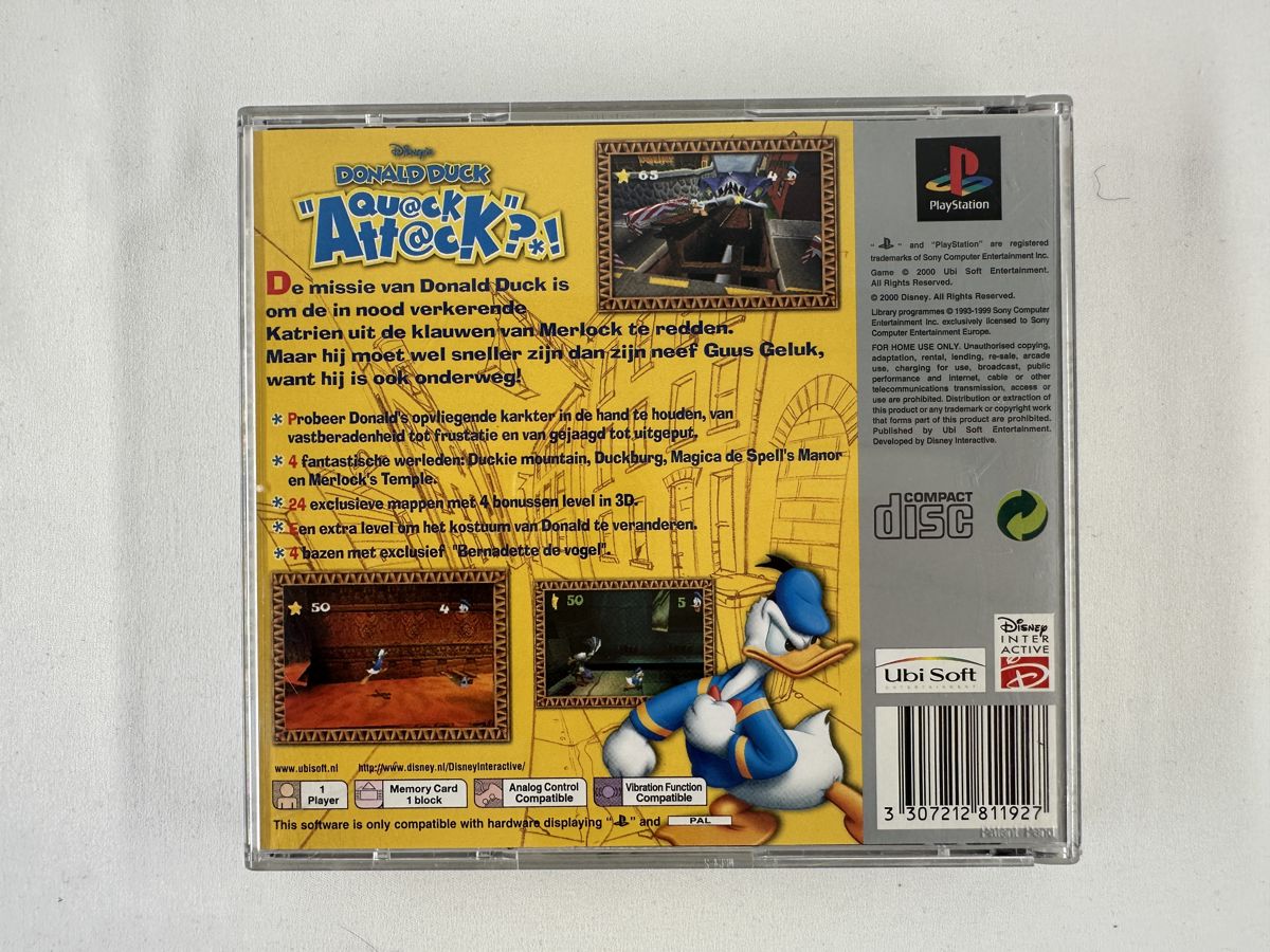 Disney Donald Duck Quack Attack Playstation 1 Platinum - PS1 - Afbeelding 3