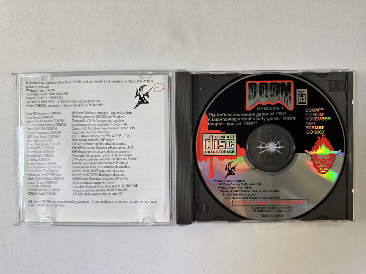 Doom Shareware Walnut Creek November 1994 PC Game - Afbeelding 2