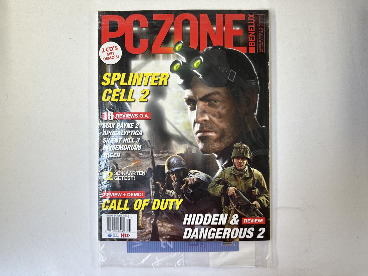 PC Zone Benelux Tijdschrift SEALED - Nr. 75 december 2003 + 2 Demo Discs
