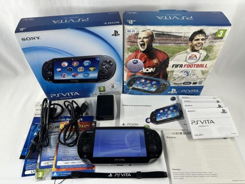 PS Vita Crystal Black FIFA Football Bundel Compleet - PCH-1004 - Nette staat