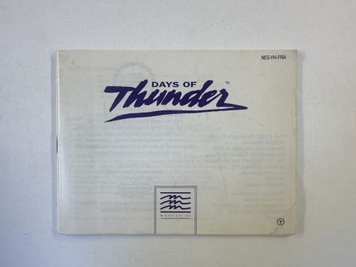 Days of Thunder Handleiding Nintendo NES