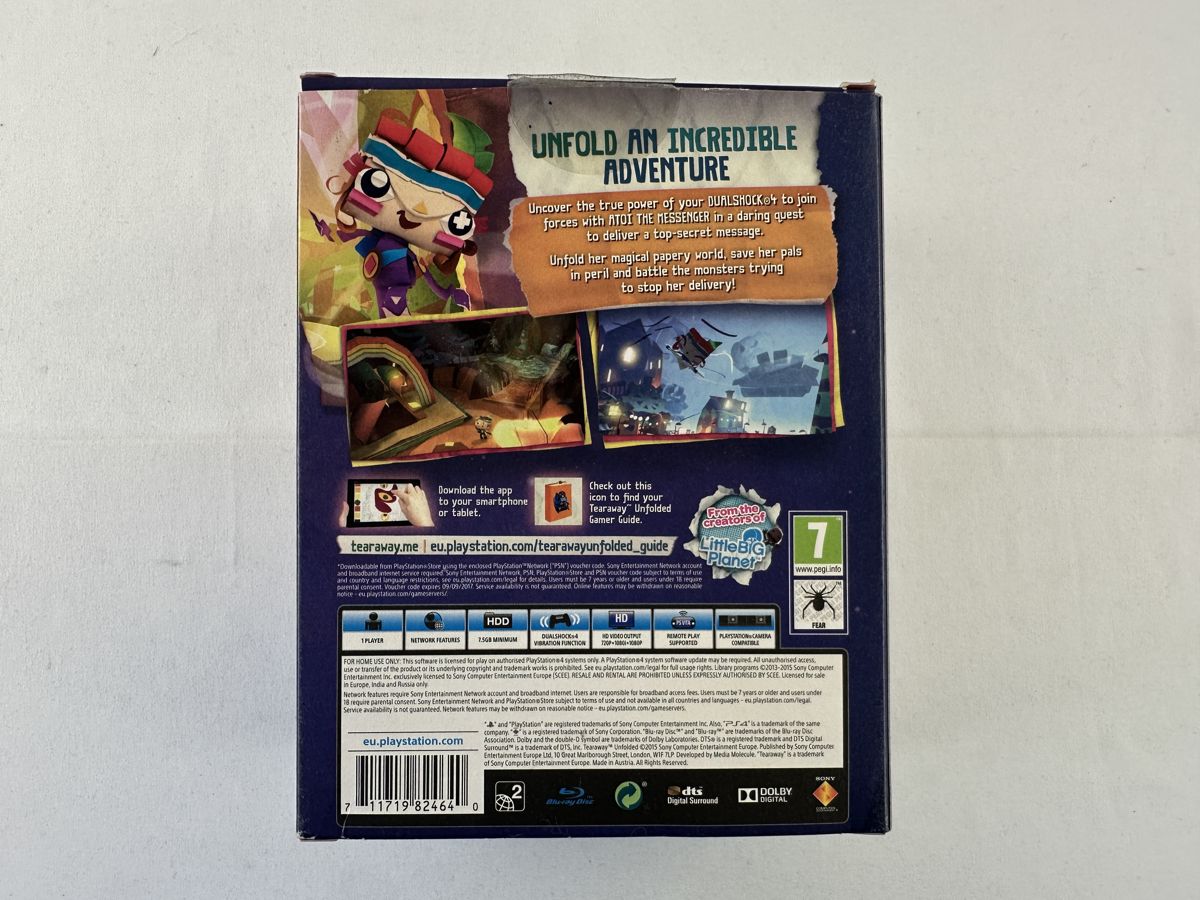 Tearaway Unfolded Special Edition + knuffel Playstation 4 - PS4 - Afbeelding 9