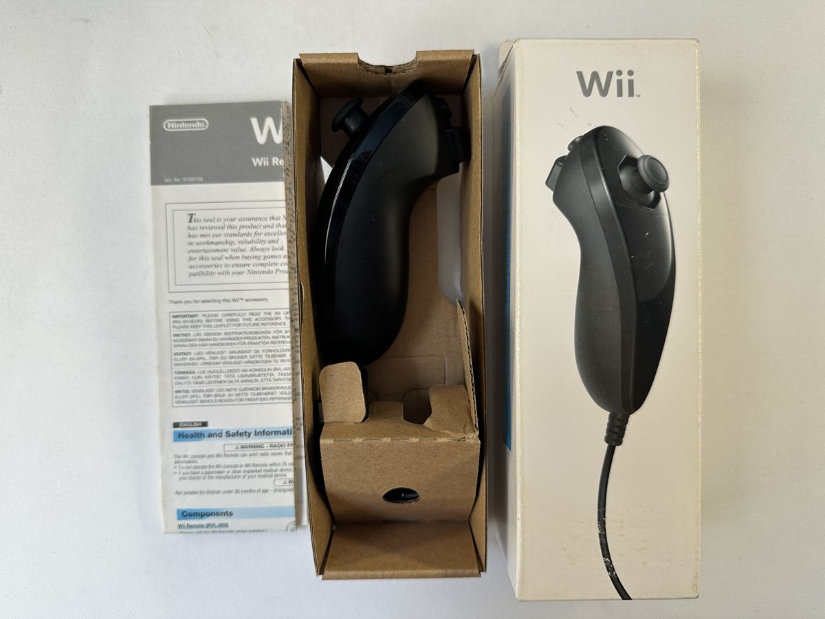 Nunchuck zwart in doos Nintendo Wii - Afbeelding 2