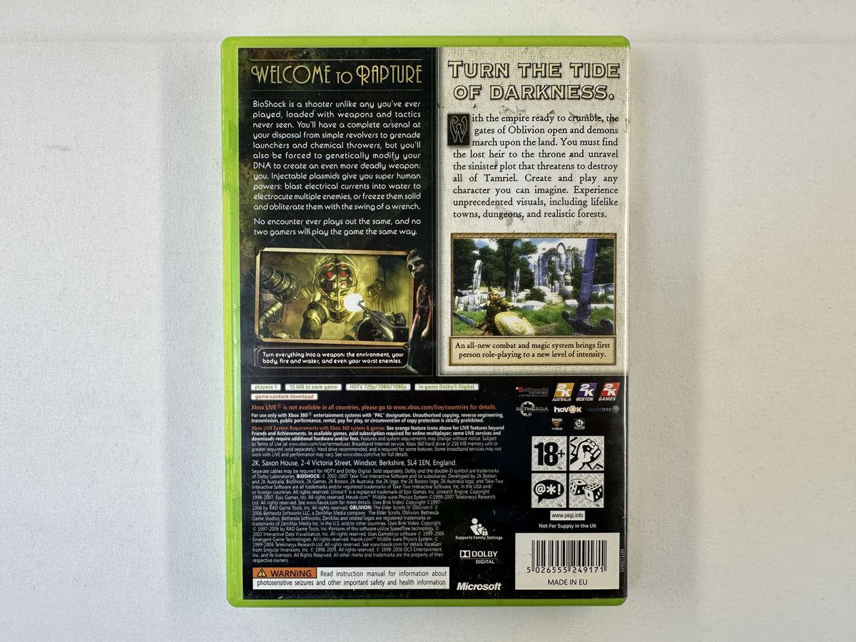 Bioshock & Oblivion Double Pack Xbox 360 - Afbeelding 3